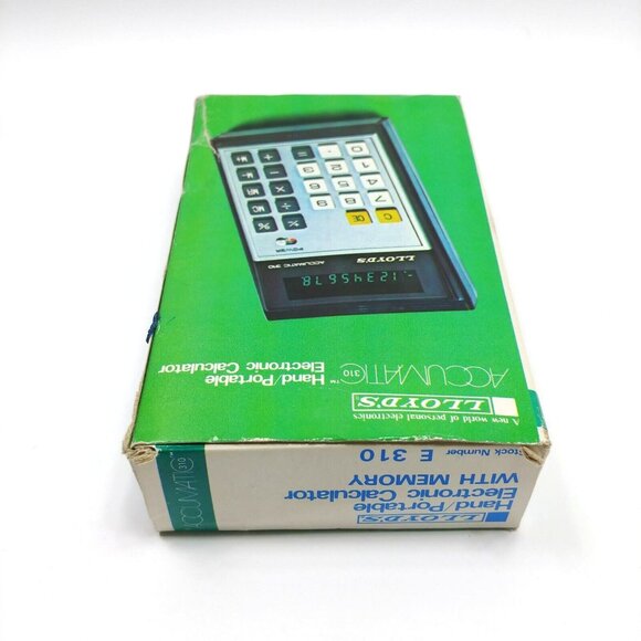 VTG Lloyd's Accumatic Electronic Calculator E 310 Case &‎ Box Rare TESTED WORKS - Picture 6 of 6